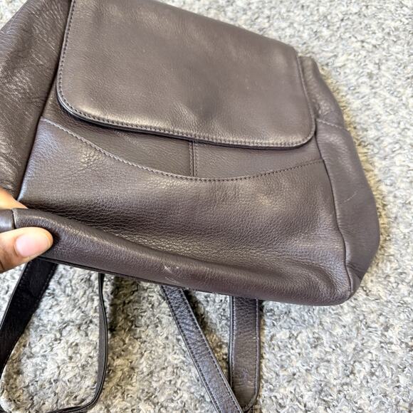 Hobo International Brown Leather Backpack Travel Bag purse Medium main image 9